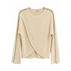 Women's Love Whit By Whtney Port Ribbed Crisscross Bell Sleeve Sweater Size M
